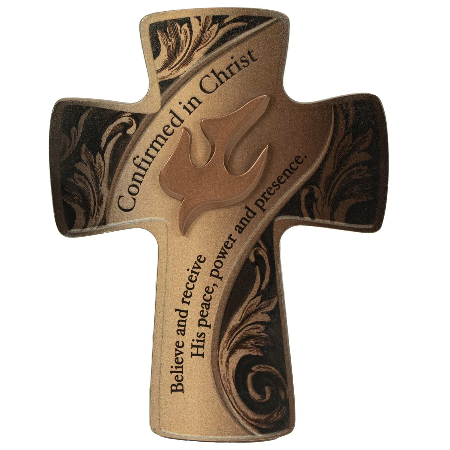 Cathedral Art Abbey & CA Gift Confirm Cross W/Dove & Easel & Hanger, One Size, Multi