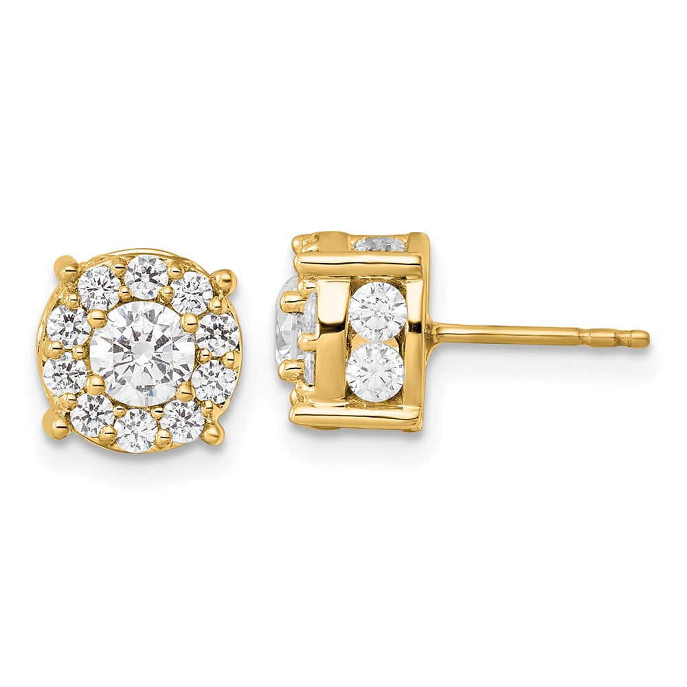 10k 2 carat Lab Grown Diamond VS/SI+ G+ Post Earrings