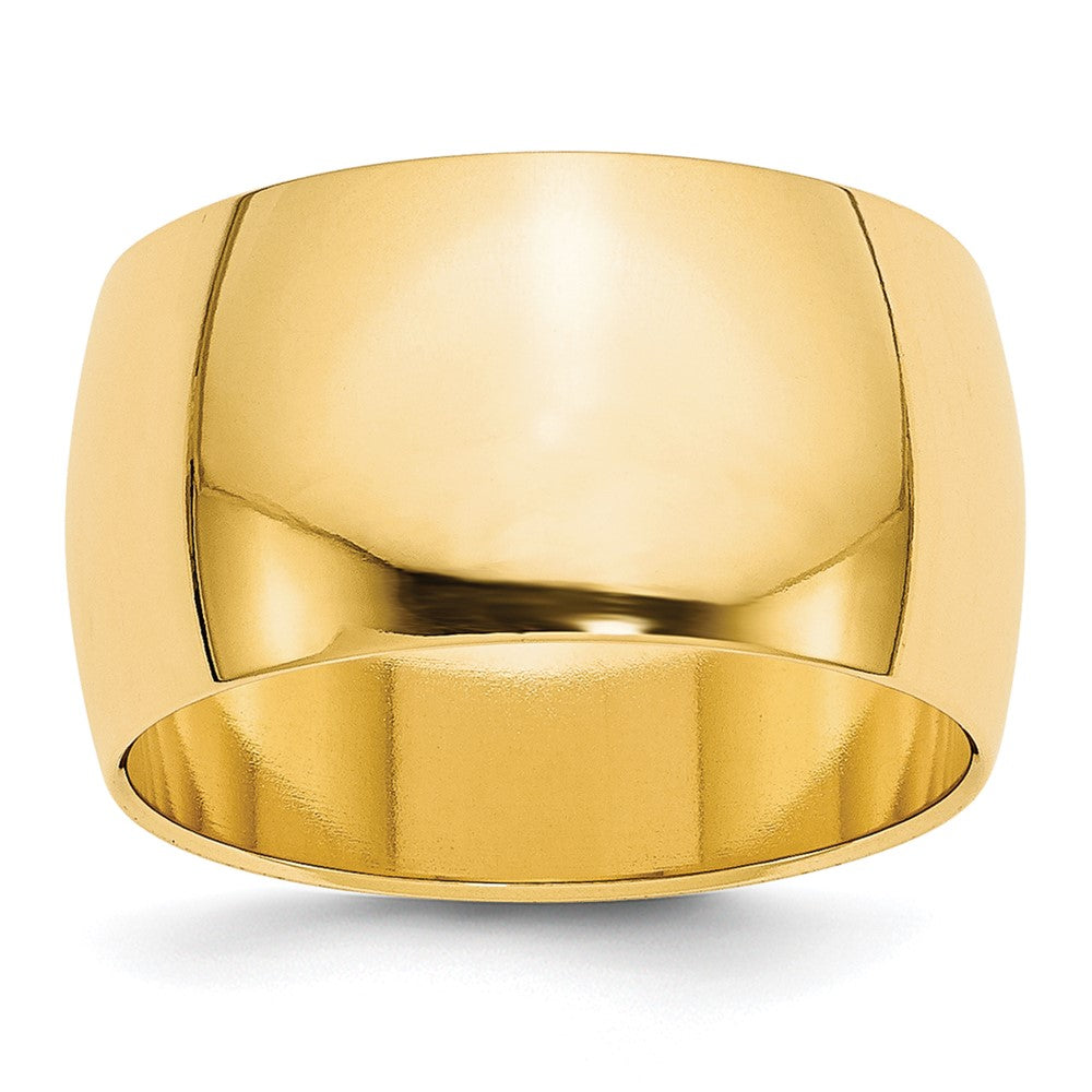 10k Yellow Gold 12mm Half Round Wedding Band Size 5