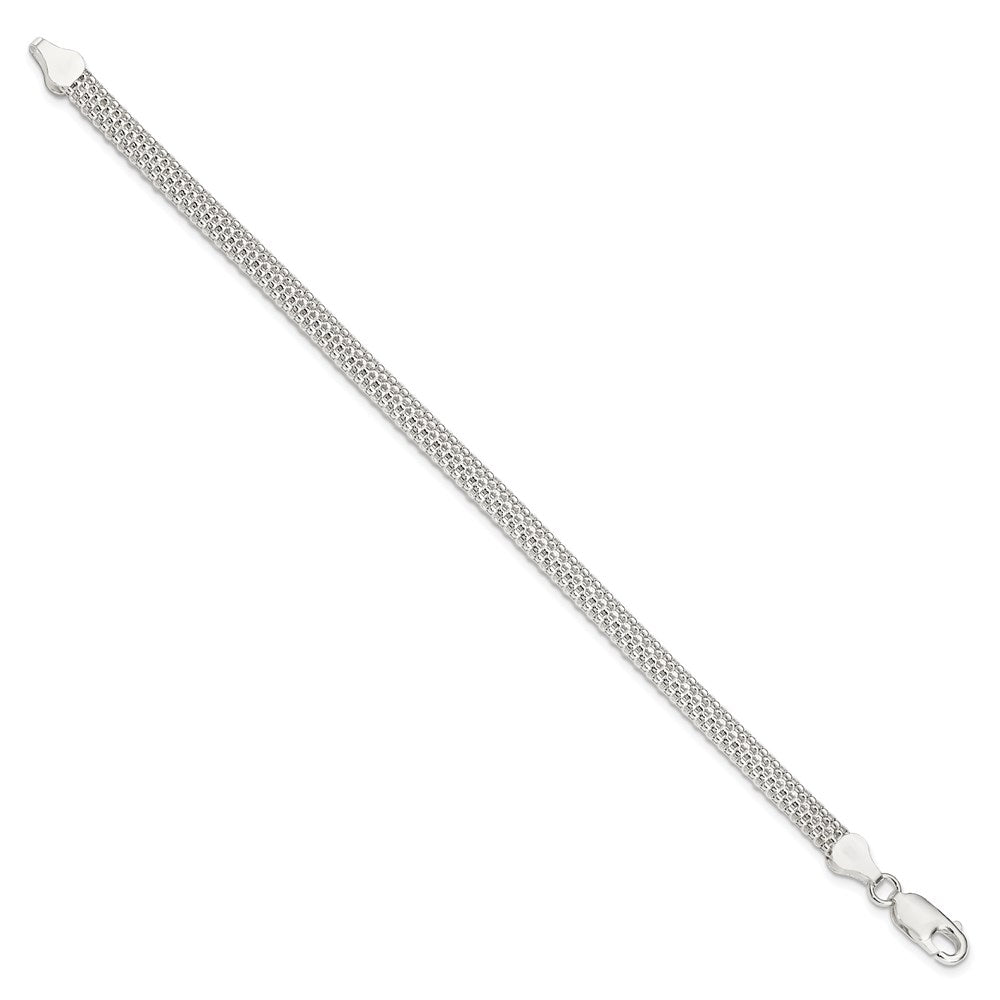 Sterling Silver 5mm Mesh Bracelet 7 inches
