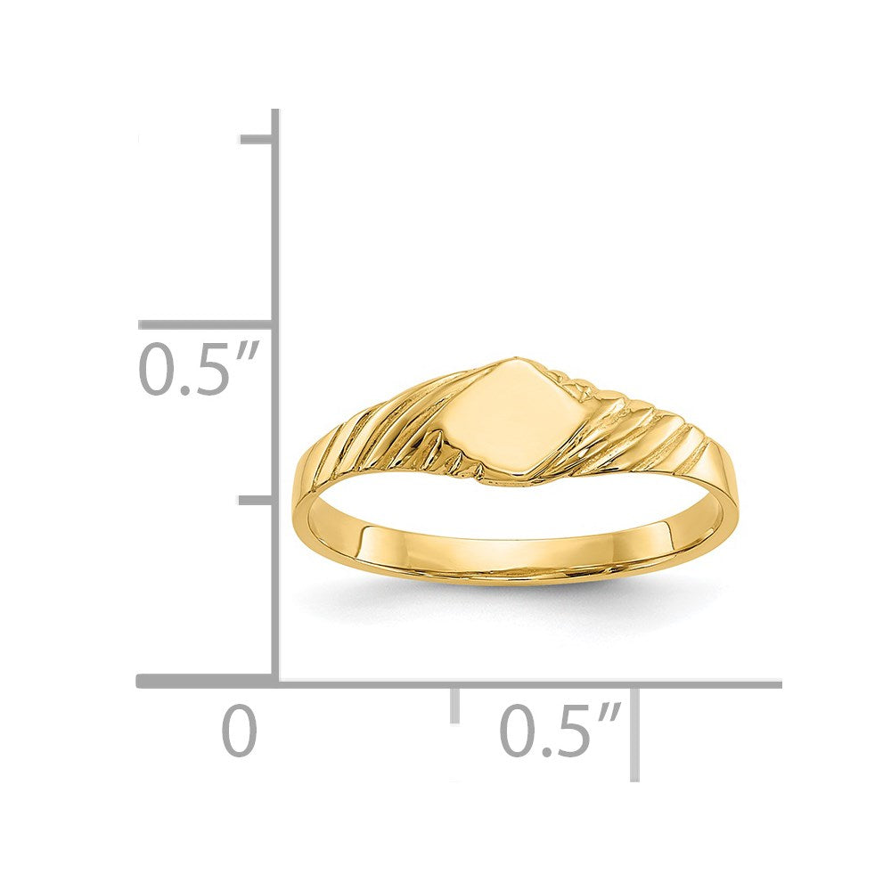 14k Child's Fancy Signet Ring Size 3