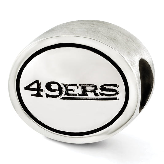 Sterling Silver Antiqued San Francisco 49ers NFL Bead