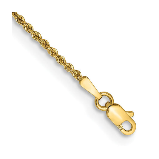 10k 1.50mm Regular Rope Chain Anklet