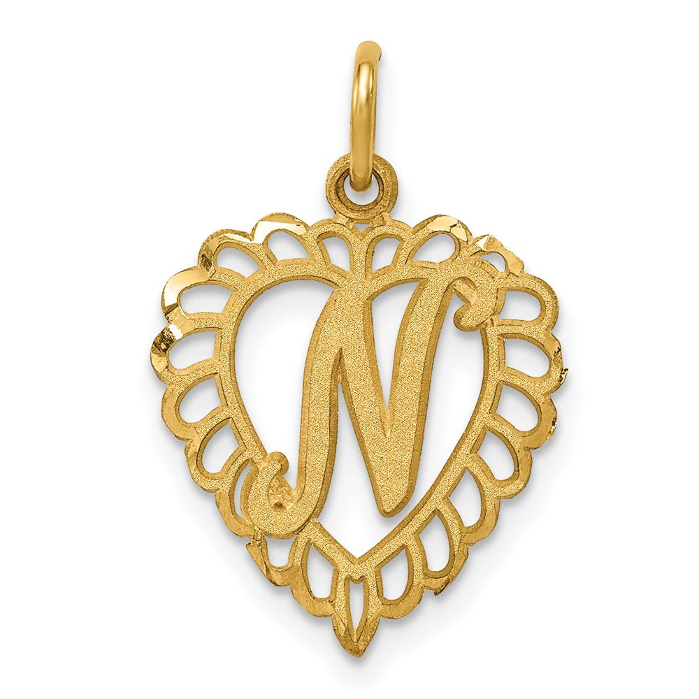 10k Gold Initial N Charm