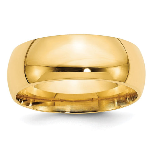 Primal Gold 10 Karat Yellow Gold 8mm Standard Comfort Fit Band Size 11.5