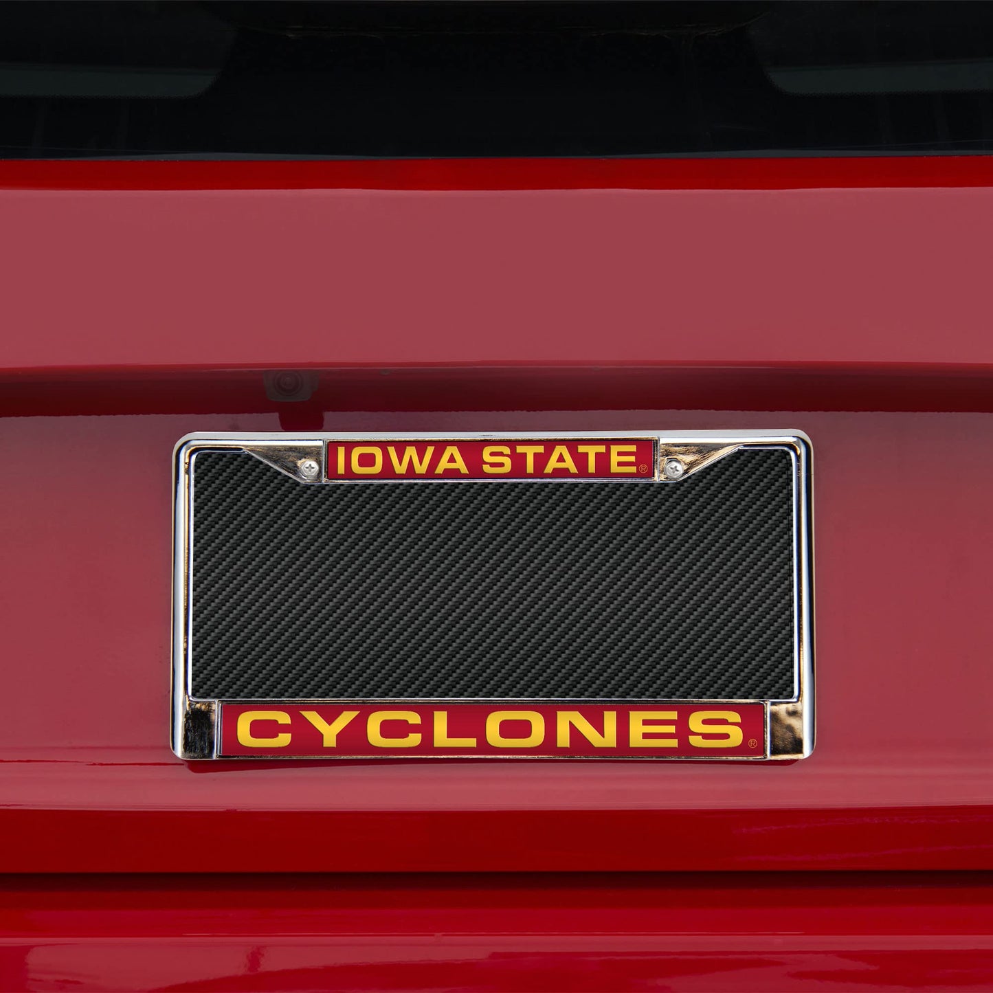 Iowa-St-Cyclone's Chrome Metal Laser Cut License Plate Frame