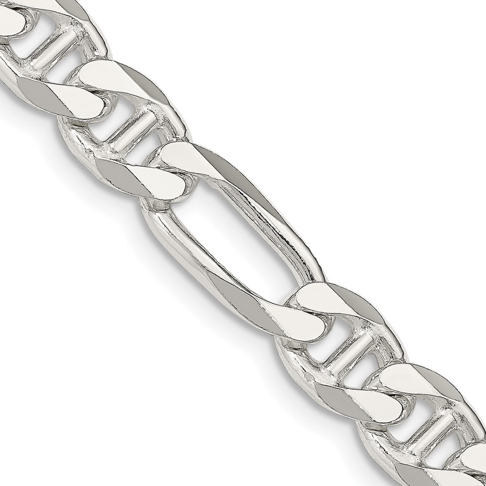 Sterling Silver 8.25mm Figaro Anchor Chain 24 Inches