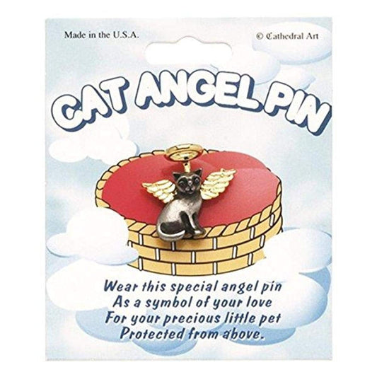 Cathedral Art TPA101 Cat Angel Pin, Comes on Card