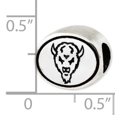 Sterling Silver Antiqued Marshall University Collegiate Bead