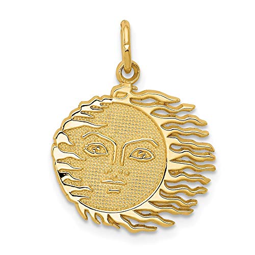 14k Flaming Sun Charm