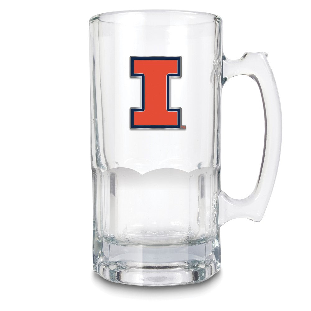 NCAA University of Illinois Glass 32 ounce Macho Mug