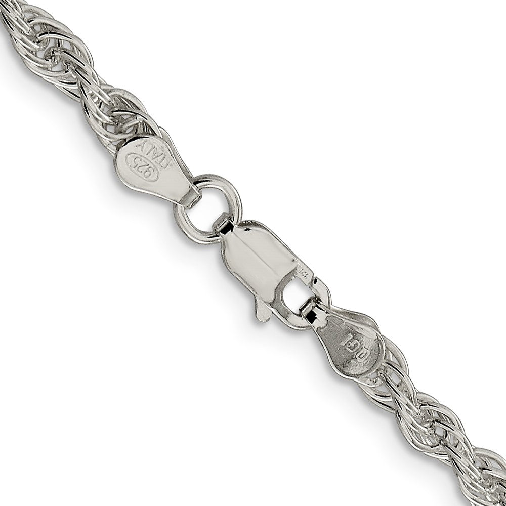 Sterling Silver 3.8mm Loose Rope Chain 16 Inches