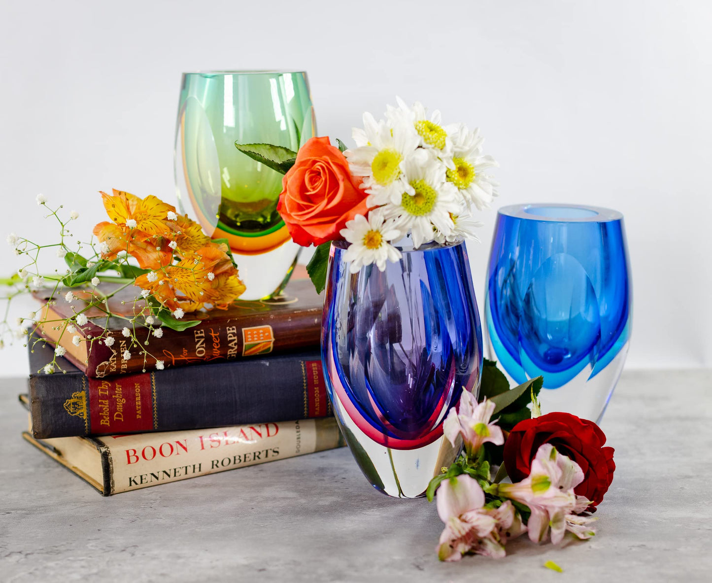 Badash - Azure Murano Style Art Glass 6 inch Vase