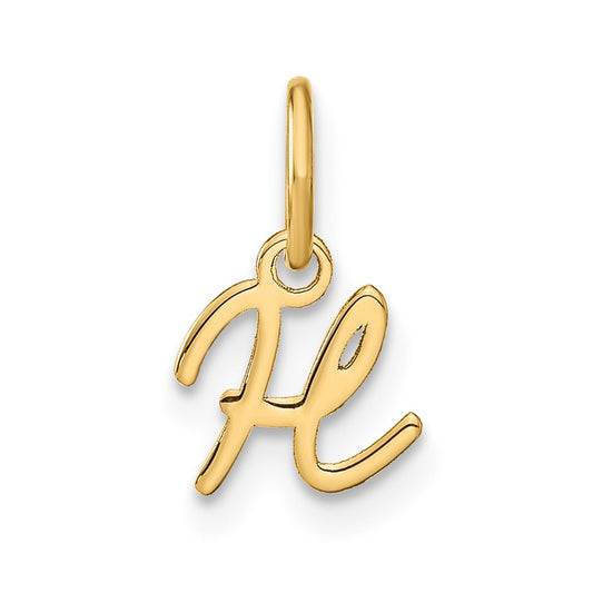 10KY Upper case Letter H Initial Charm
