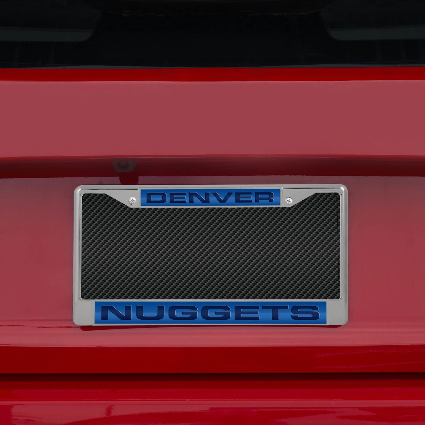 Denver Basketball Nugget's Car Frame - Chrome Metal Laser Cut License Plate Frame