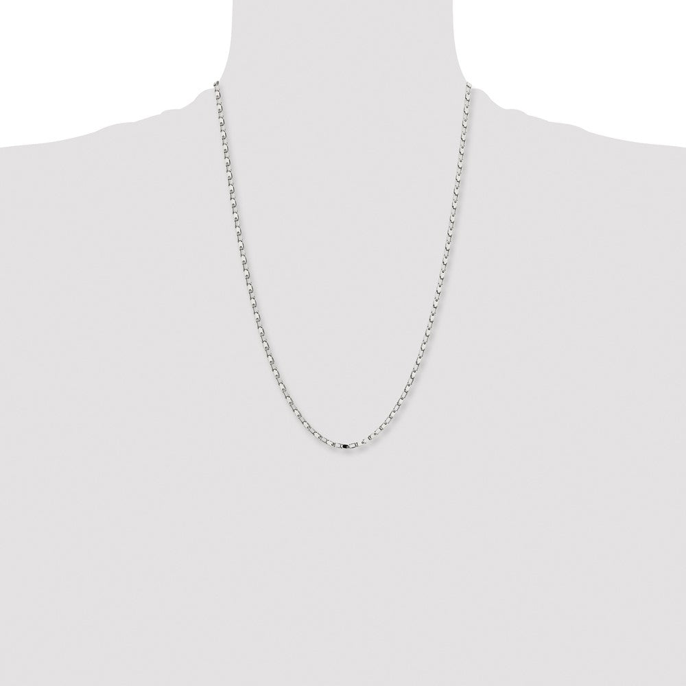 Stainless Steel Polished Fancy Link 24in Chain