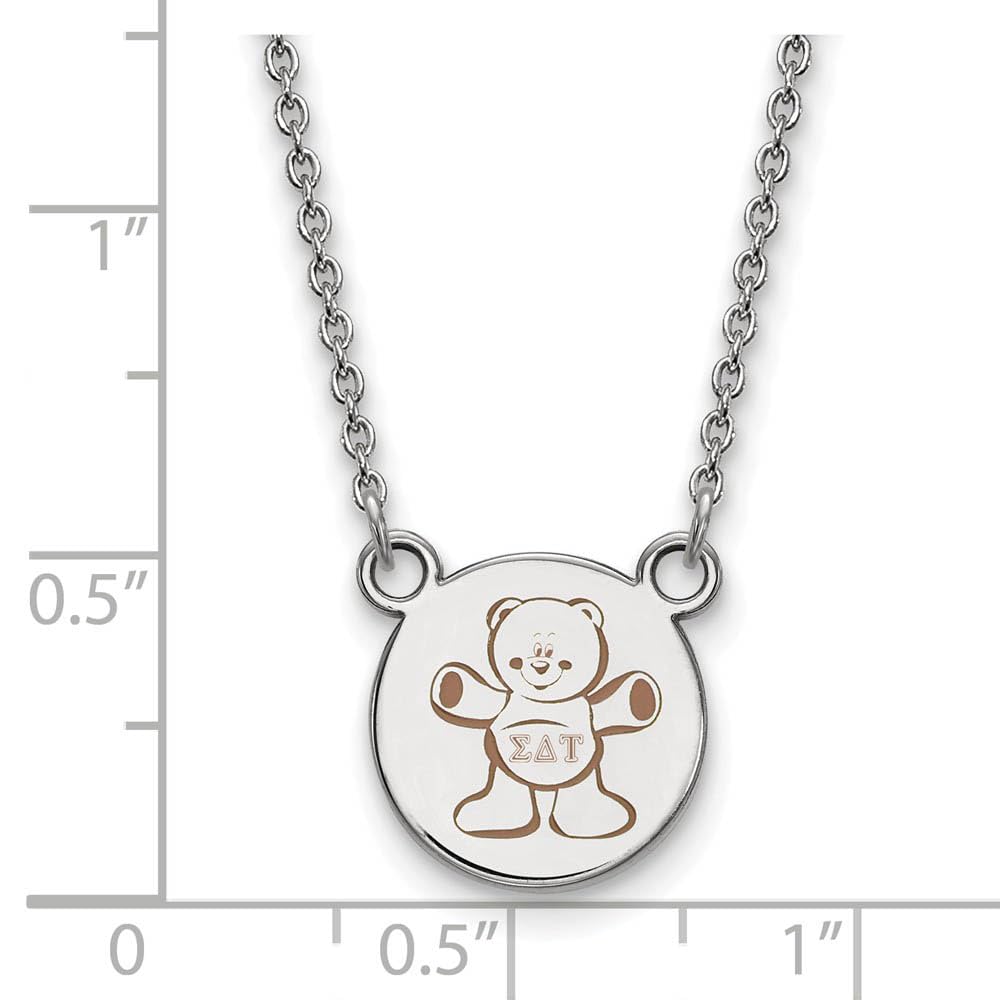 Sterling Silver 18in Official Licensed Greek Sororities Sigma Delta Tau XS Enamel Pendant w/Necklace