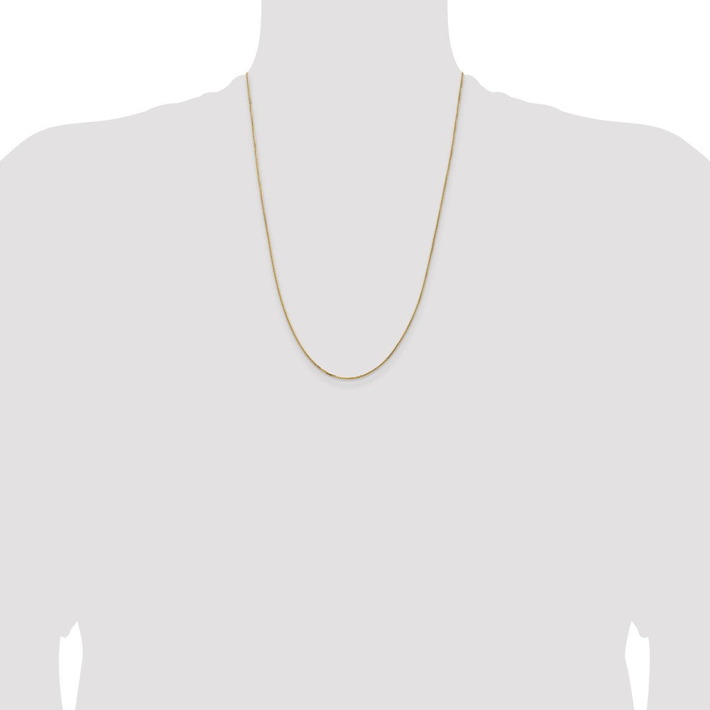 14K 1mm Concave Box Chain