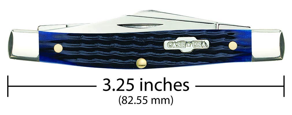 Case Cutlery 2806 Medium Stockman Blue Bone EDC Folding Knife