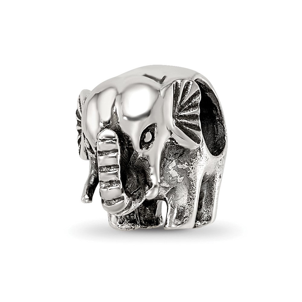 Sterling Silver Reflections Antiqued Elephant Bead