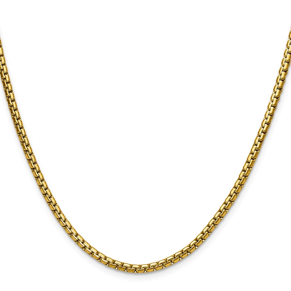 Chisel Stainless Steel Polished Yellow IP-plated 3mm 22 inch Flat Box Chain