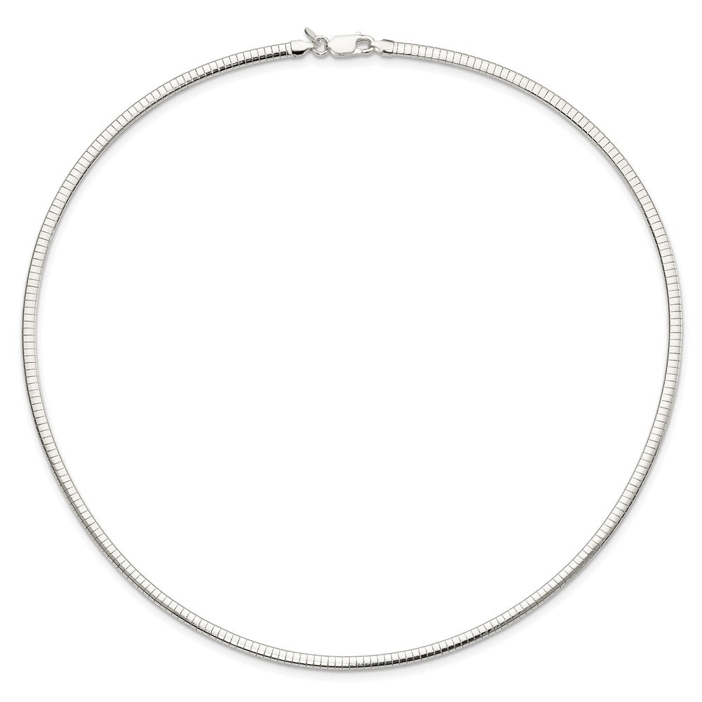 Sterling Silver 3mm Cubetto Necklace 18 Inches