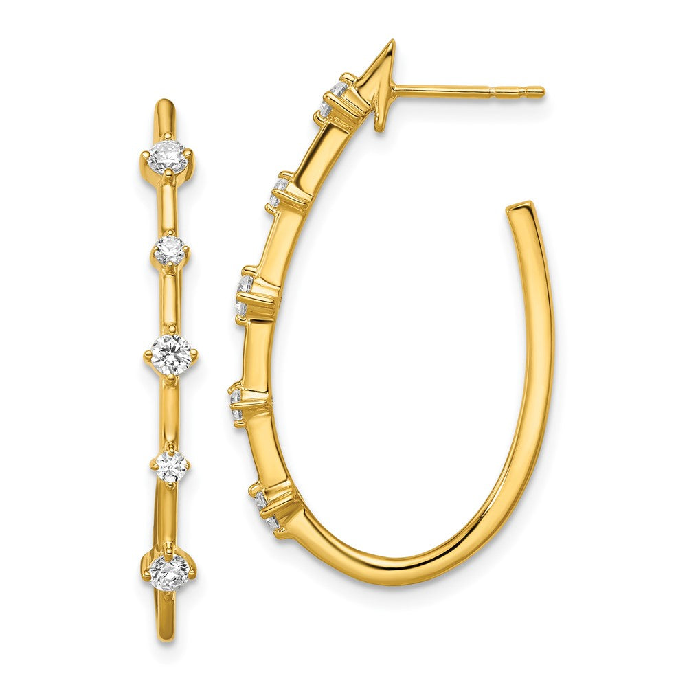 True Origin 14k 1/2 carat Lab Grown Diamond VS DEF Post Hoop Earrings