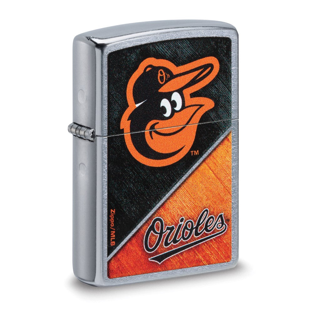 Zippo Street Chrome Baltimore Orioles Color Image MLB Lighter