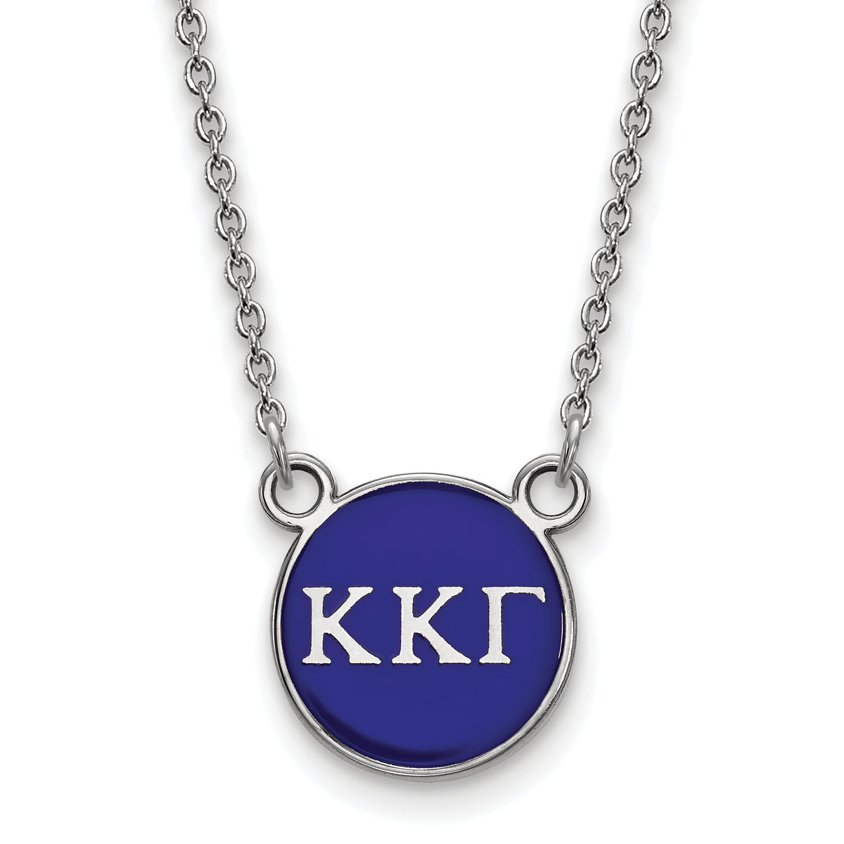 Sterling Silver 18in Official Licensed Greek Sororities Kappa Kappa Gamma (???) XS Enamel Pendant w/Necklace