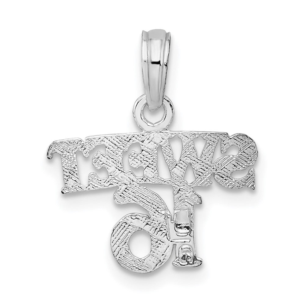 De-Ani Sterling Silver Rhodium-Plated Polished SWEET 16 Pendant