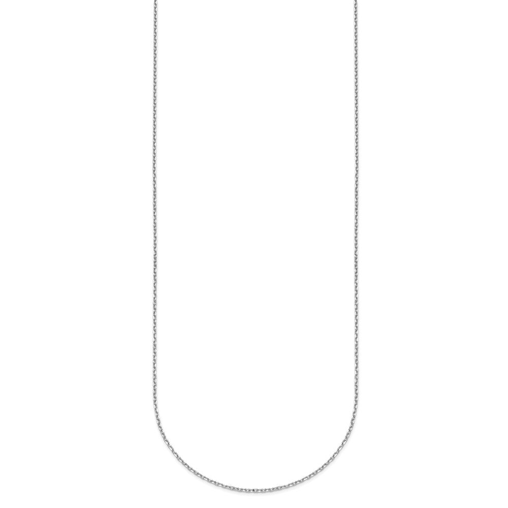 Sterling Silver Platinum-plated Thin 16 inch with a 2 inch extention Cable Chain
