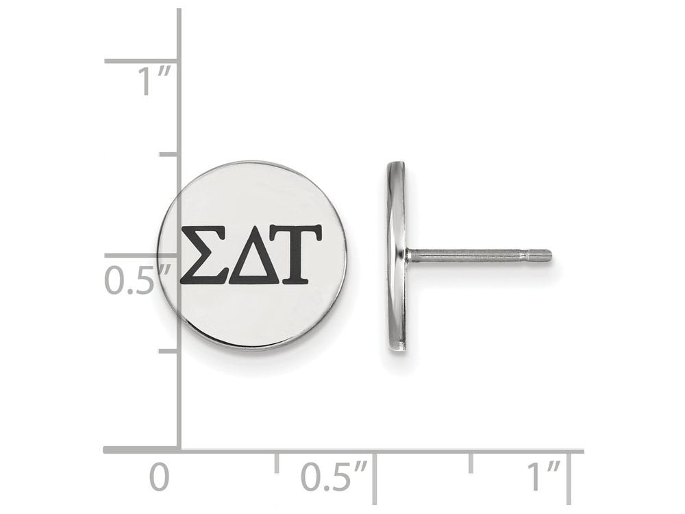Sterling Silver Official Licensed Greek Sororities Sigma Delta Tau Enameled Post Earrings