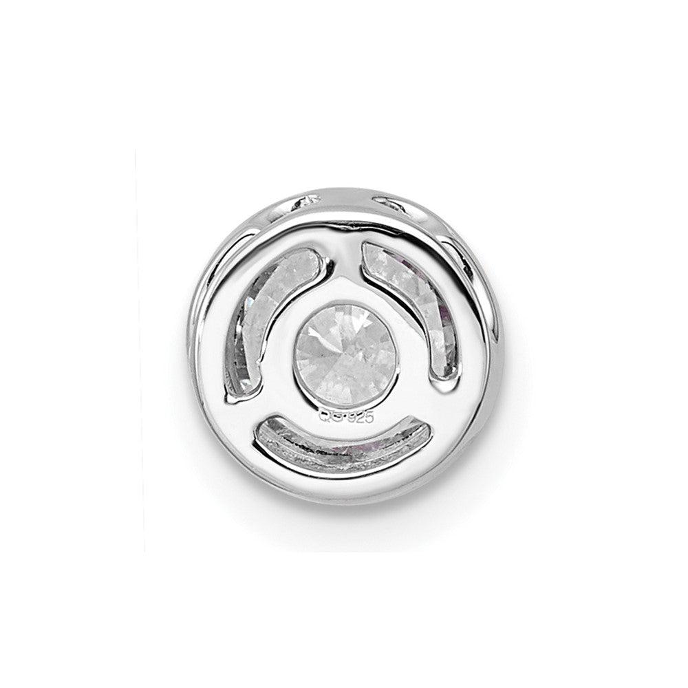 True Origin 14k White Gold 1 carat Lab Grown Diamond VS DEF 18 inch Solitaire Slide Necklace