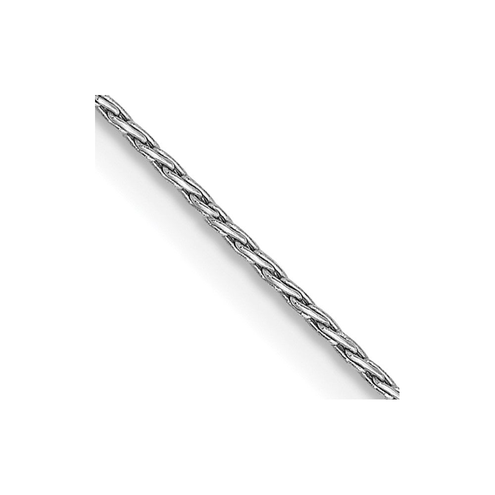 14K White Gold 20 inch .7mm Round Parisian Wheat with Lobster Clasp Chain