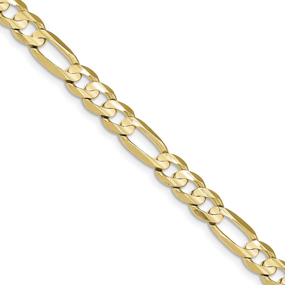 10k 7.5mm Concave Open Figaro Chain