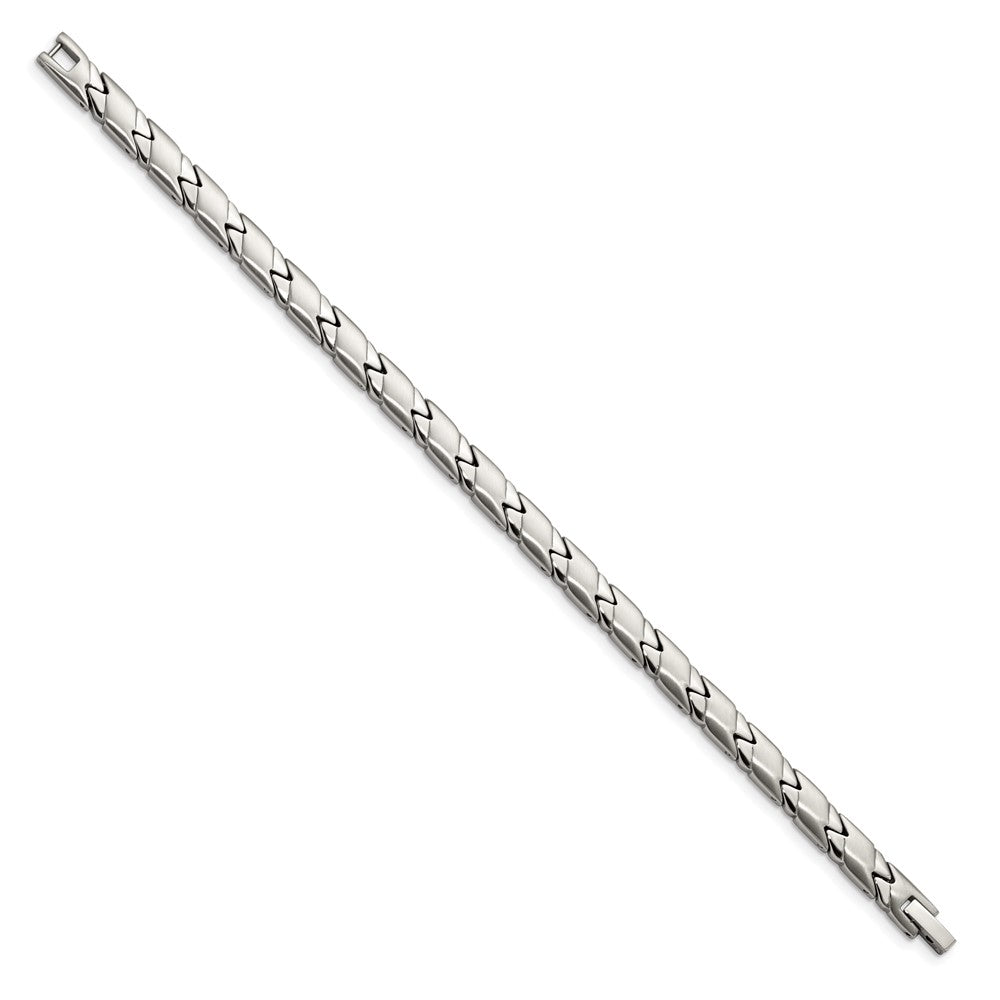 Stainless Steel Brushed and Polished 8.25in Bracelet 8.25 inches