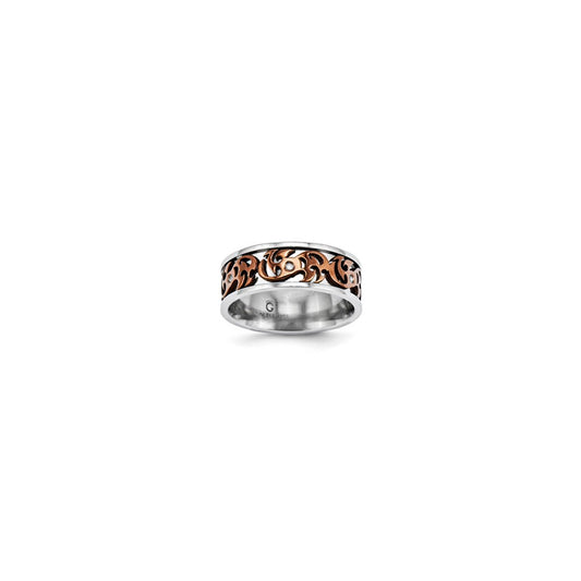 Stainless Steel 8mm .051 ctw Ring