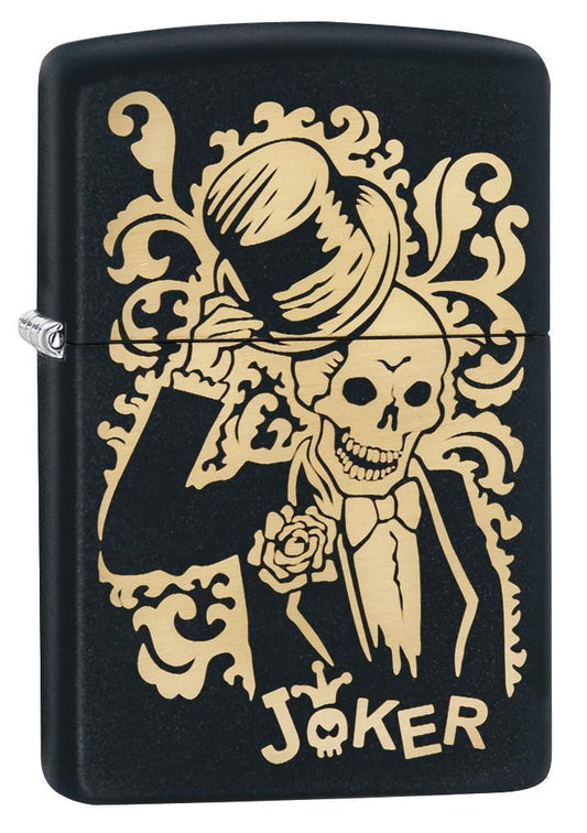 Zippo Joker Black Matte Pocket Lighter