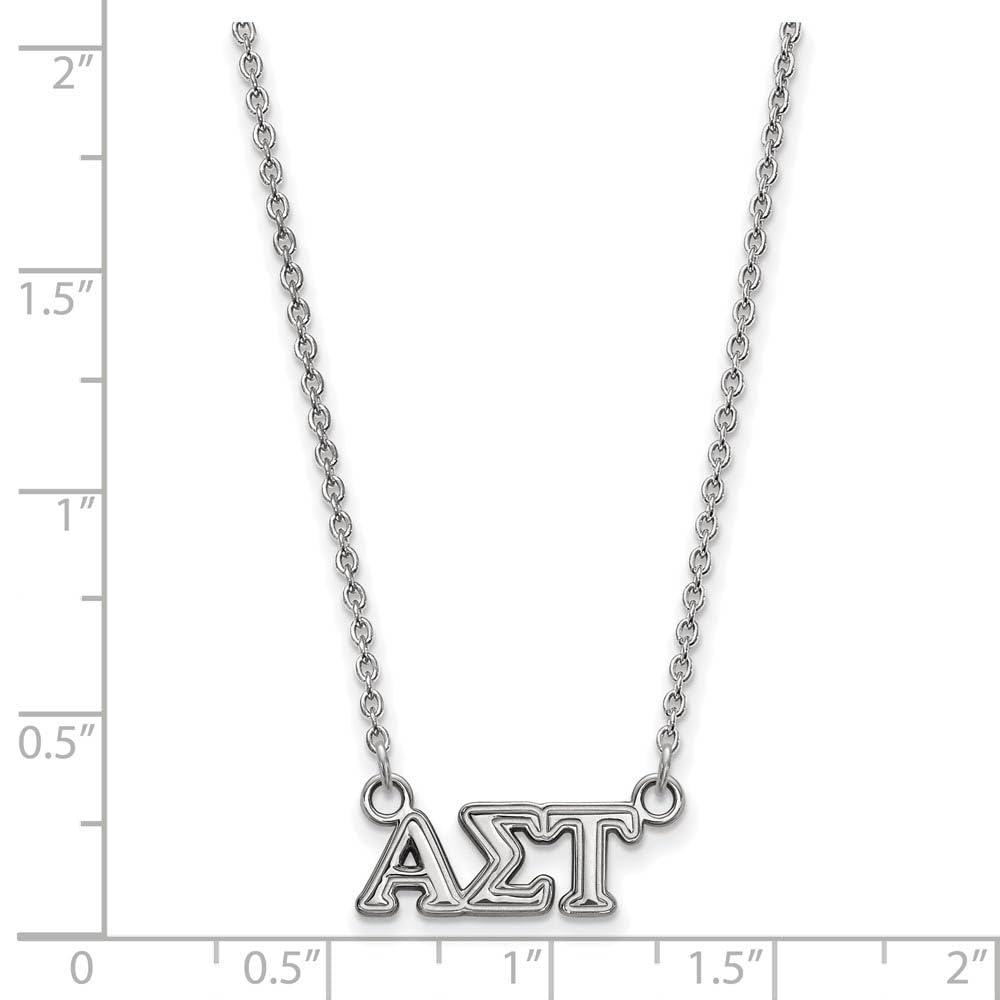 Sterling Silver 18in Official Licensed Greek Sororities Alpha Sigma Tau (???) XS Pendant w/ Necklace