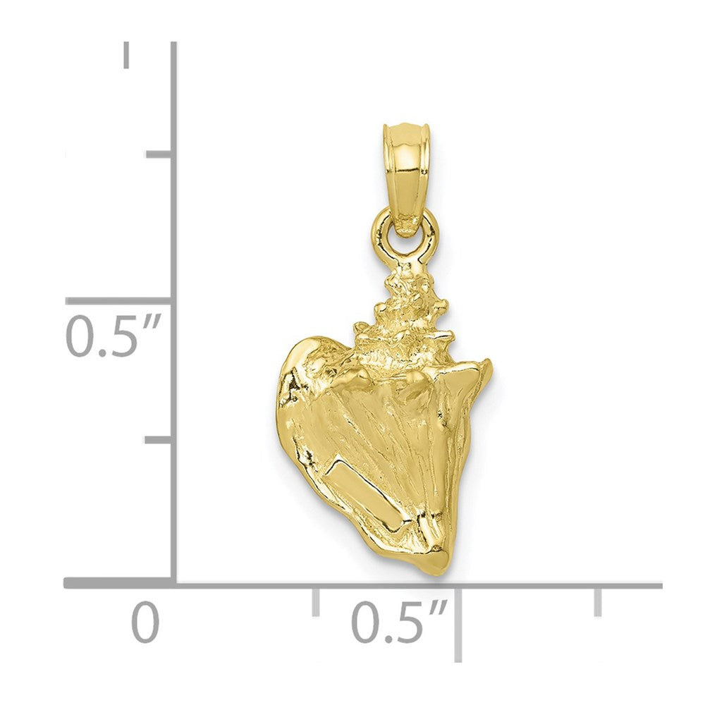 10k Gold 3-D Conch Shell