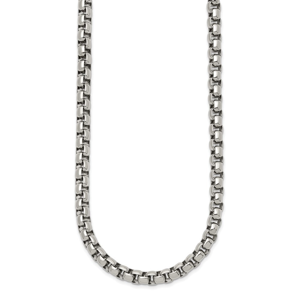 Stainless Steel Polished 24in Rounded Box Chain