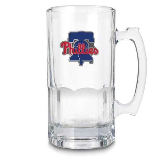 MLB Philadelphia Phillies Glass 32 ounce Macho Mug