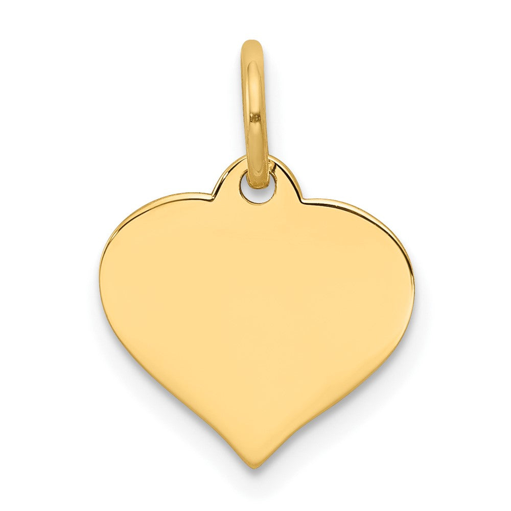 10k .013 Gauge Heart Disc Charm