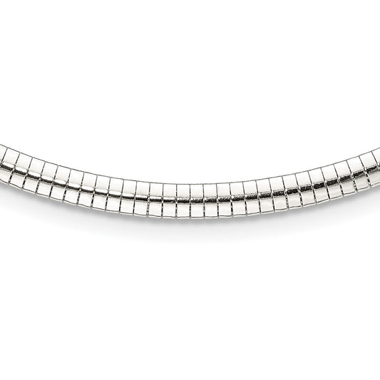 Sterling Silver 4mm Cubetto Necklace 18 Inches