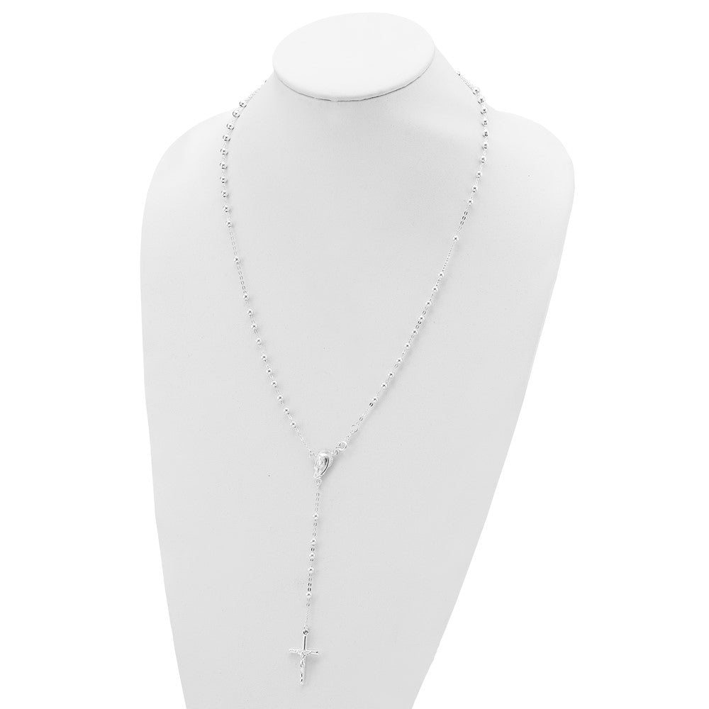 Sterling Silver Crucifix Necklace 24 Inches