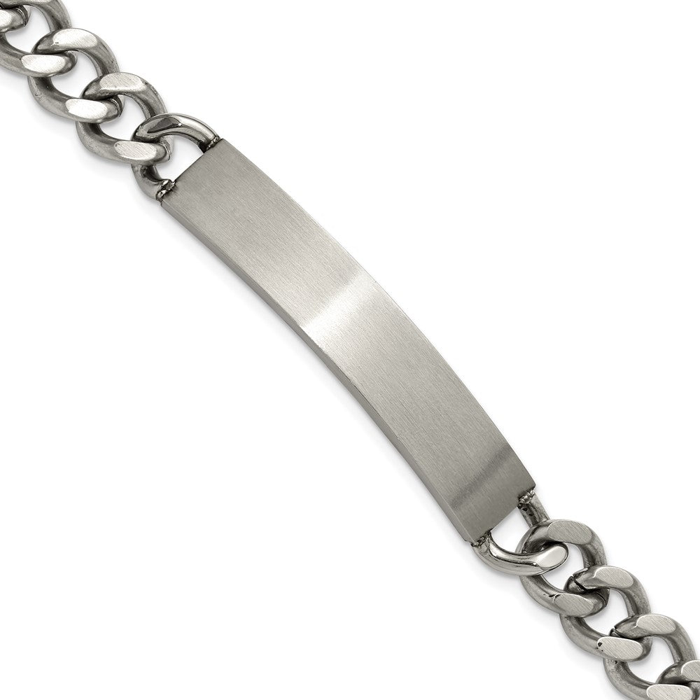 Chisel Stainless Steel Bushed and Polished Curb Link 8 inch ID Bracelet