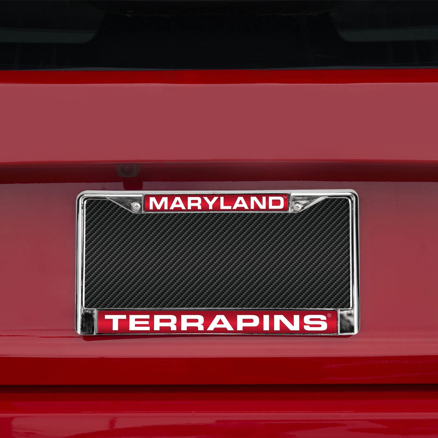 Maryland Terrapins Chrome Metal Laser Cut License Plate Frame