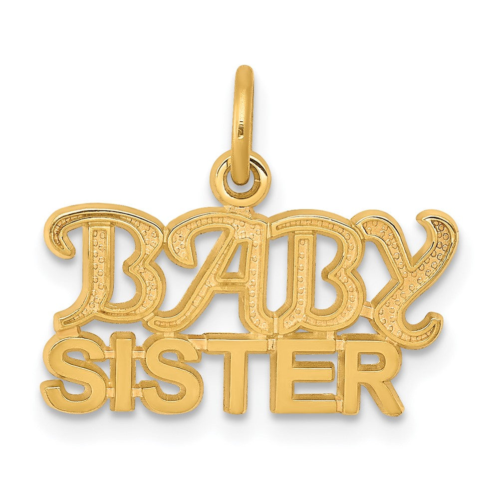 10K "BABY" SISTER Charm
