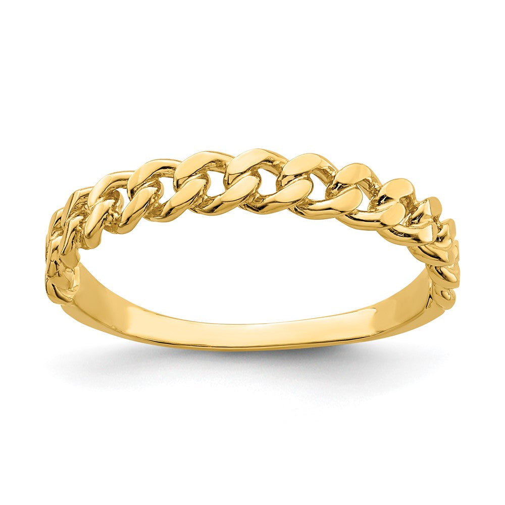 14k Chain Link Band Ring Size 7