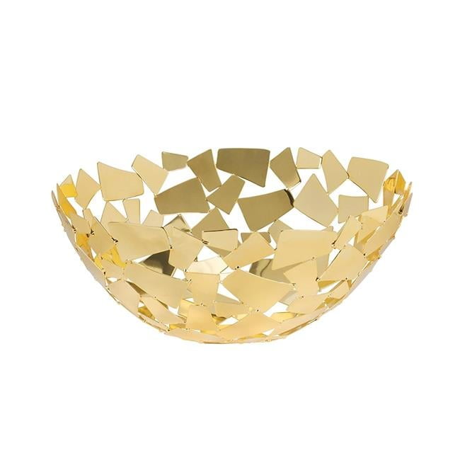 Leeber 72459 11 in. Golden Facets Round Basket
